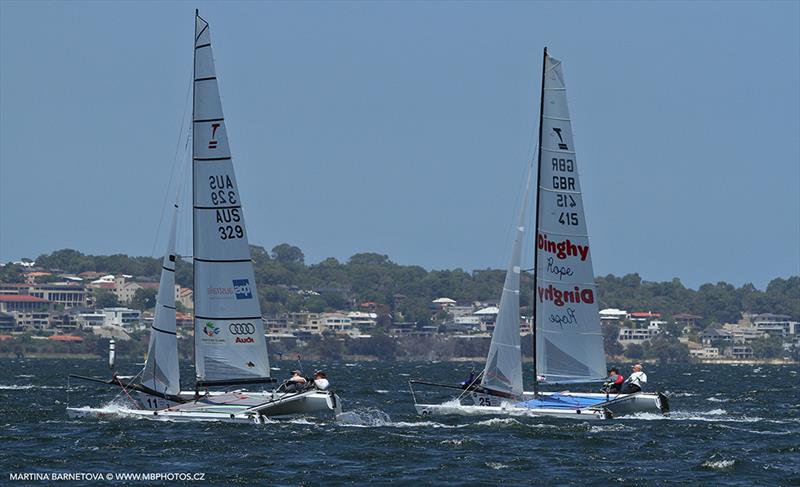 Day two of the Tornado World Championship in Perth photo copyright Martina Barnetova / www.mbphotos.cz taken at Nedlands Yacht Club and featuring the Tornado class