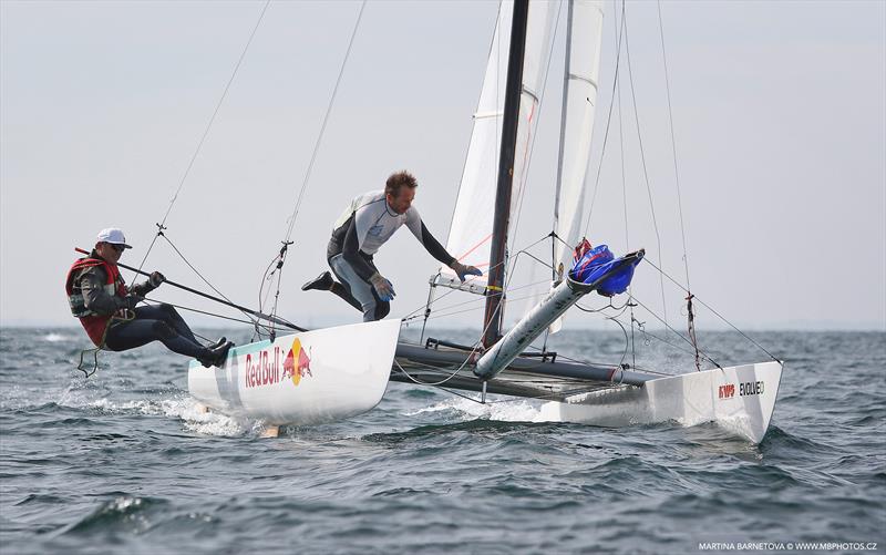Dany Paschalidis and Kostas Trigonis dominant on day 4 of the Tornado Worlds in Carnac photo copyright Maria Tsaousidou taken at Yacht Club de Carnac and featuring the Tornado class