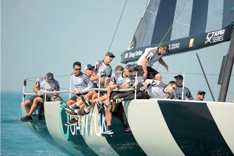 Complete focus from owner/helmsman Doug DeVos helped lead Quantum Racing to victory in the 52 Super Series at Quantum Key West Race Week photo copyright Quantum Key West Race Week / www.PhotoBoat.com taken at Storm Trysail Club and featuring the TP52 class