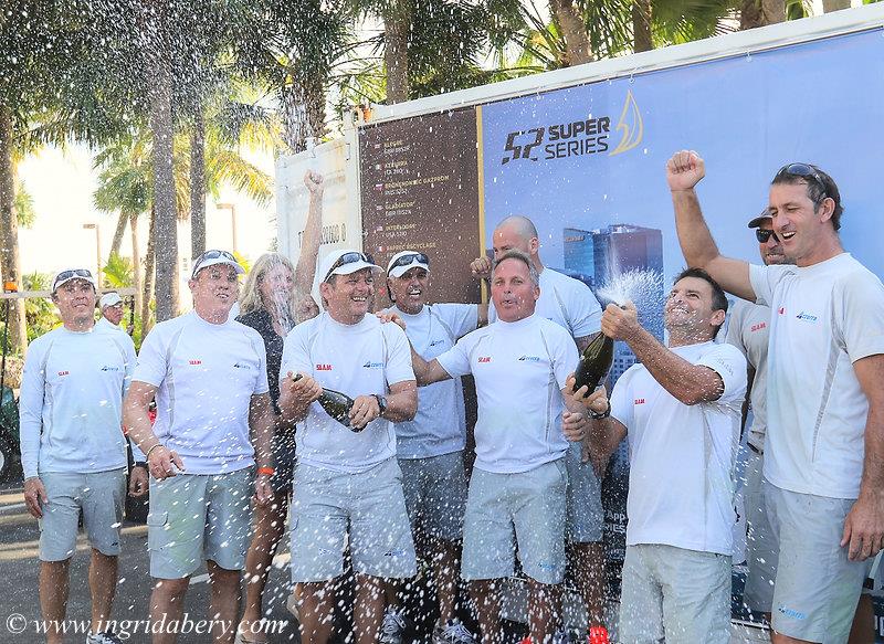 Azzurra win the 52 SUPER SERIES Miami Royal Cup photo copyright Ingrid Abery / www.ingridabery.com taken at Biscayne Bay Yacht Club and featuring the TP52 class