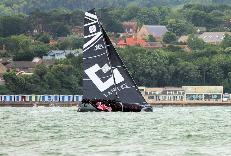 The 2023 Round the Island Race fleet pass through the Hurst narrows photo copyright Sam Jardine taken at Island Sailing Club, Cowes and featuring the TP52 class
