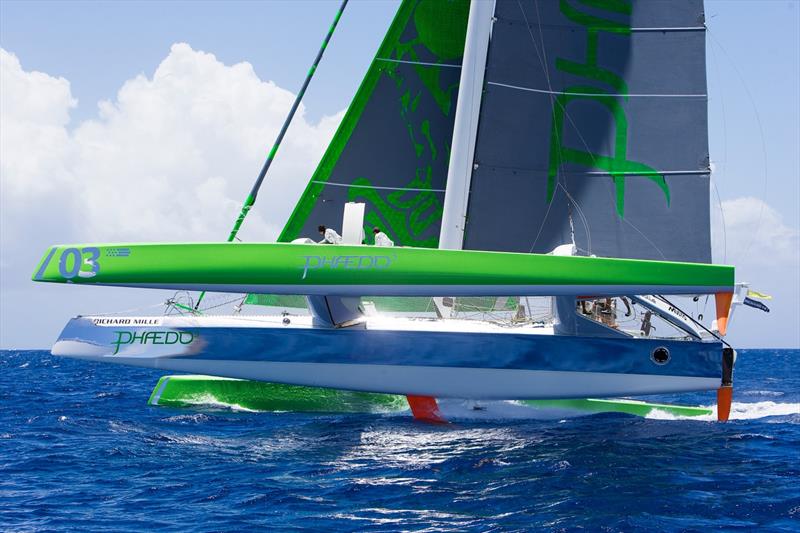 Phaedo3 during day 1 of Les Voiles de St. Barth photo copyright Rachel Jaspersen taken at  and featuring the Trimaran class