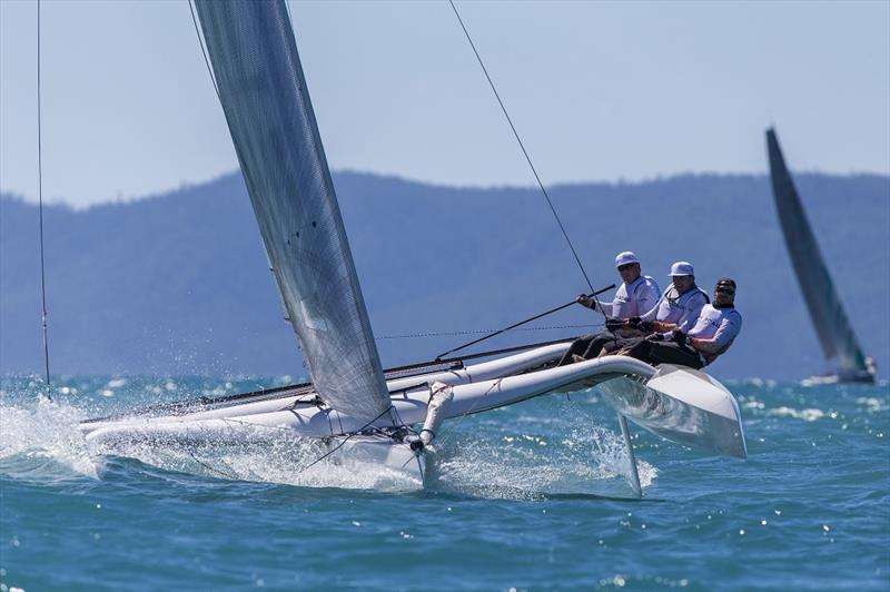 Fury Road on day 4 of Airlie Beach Race Week 2017 photo copyright Andrea Francolini taken at Whitsunday Sailing Club and featuring the Trimaran class
