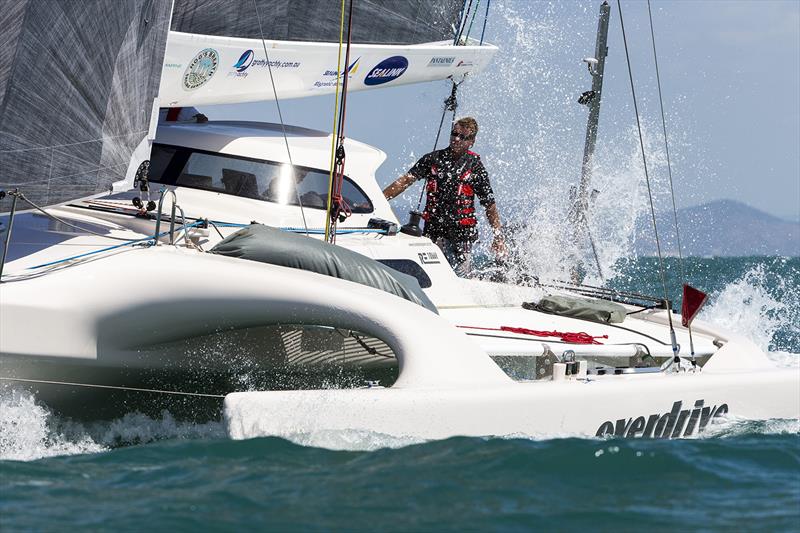 Rupert King and crew in 'Overdrive' on day 1 at SeaLink Magnetic Island Race Week photo copyright Andrea Francolini taken at Townsville Yacht Club and featuring the Trimaran class