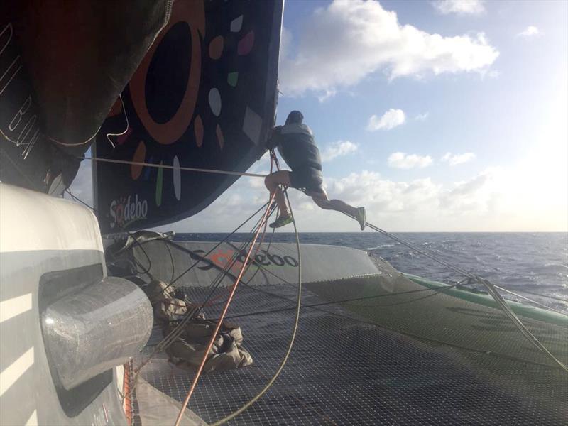 Sodebo during the Transat Jacques Vabre 2017 photo copyright Maxi Edmond de Rothschild taken at  and featuring the Trimaran class