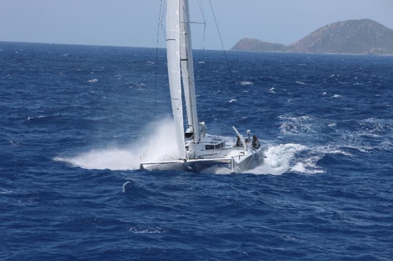 Fujin at the start of the RORC Caribbean 600 in Antigua photo copyright RORC / Tim Wright Photoaction.com taken at Royal Ocean Racing Club and featuring the Trimaran class