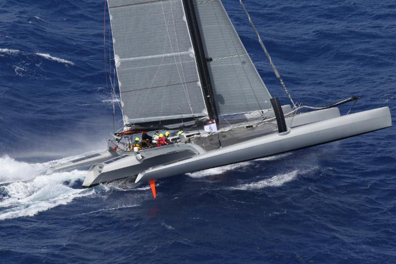 Peter Aschenbrenner's 63' trimaran Paradox is blasting round the course of the RORC Caribbean 600 photo copyright RORC / Tim Wright / www.photoaction.com taken at Royal Ocean Racing Club and featuring the Trimaran class