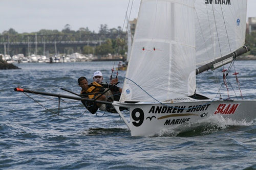 Andrew Short Marine picked up third place  on day 3 at the 12ft Skiff Interdominions photo copyright Rolf Lunsman taken at Sydney Flying Squadron and featuring the 12ft Skiff class