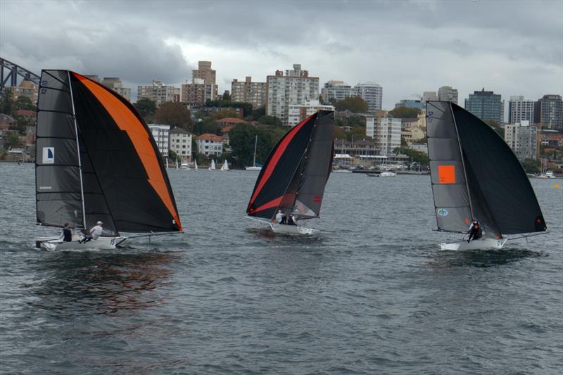 Sydney Sailmakers, Red Energy and Sail Inc during the 12ft Skiff 2024 NSW Sprint Championship on Sydney Harbour - photo © Grant Casey