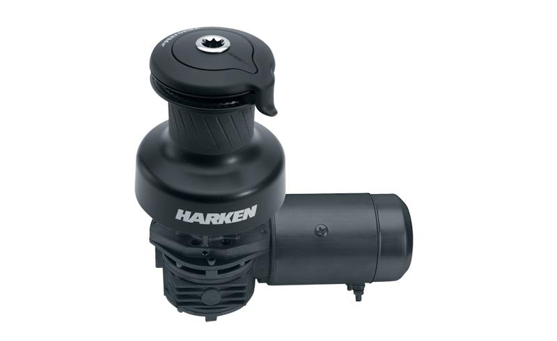 The motor for a 'horizontal' electric winch sits below deck, at a horizontal angle - photo © Harken