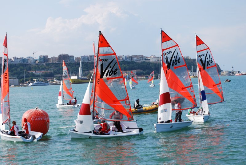 Vibe offers a great introduction to performance sailing and is an ideal youth racing class photo copyright Topper Sailboats taken at  and featuring the Topaz Vibe class