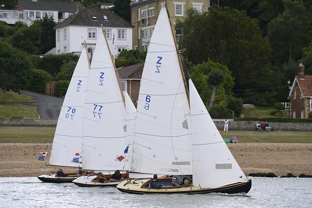 Kestrel, Pelican & Unity on day 3 of Aberdeen Asset Management Cowes Week photo copyright Rick Tomlinson taken at Cowes Combined Clubs and featuring the Victory class