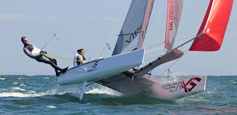 Drew Carlyle from USA and Pip Pietromonaco Australia photo copyright Goodall Design taken at Royal Geelong Yacht Club and featuring the Viper class
