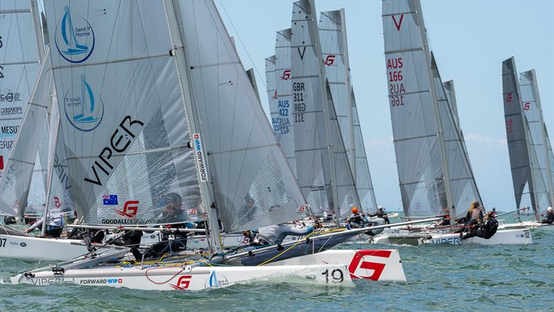 Viper Worlds race start on day 3 during the Viper Worlds at Geelong photo copyright LaFoto taken at Royal Geelong Yacht Club and featuring the Viper class