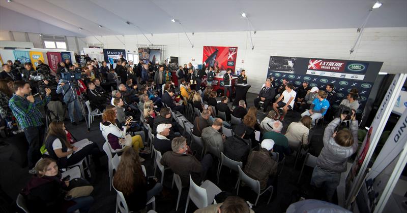 International and national media attended the Act 4, Saint Petersburg presented by Land Rover official skippers press conference in Russia - photo © Lloyd Images