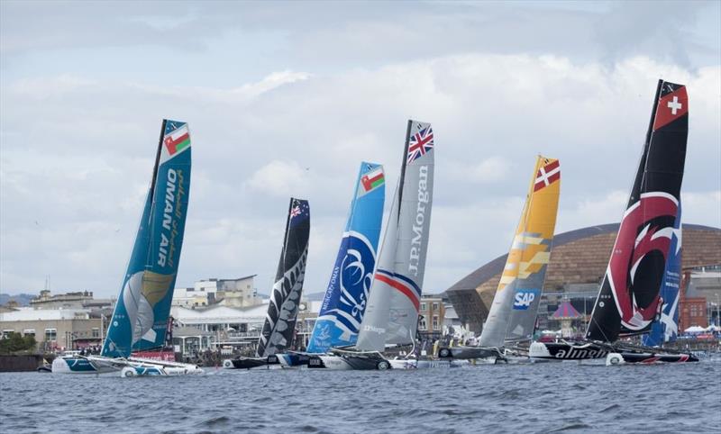 Oman Air wins the first race on day 1 of Act 5, Cardiff - photo © Lloyd Images
