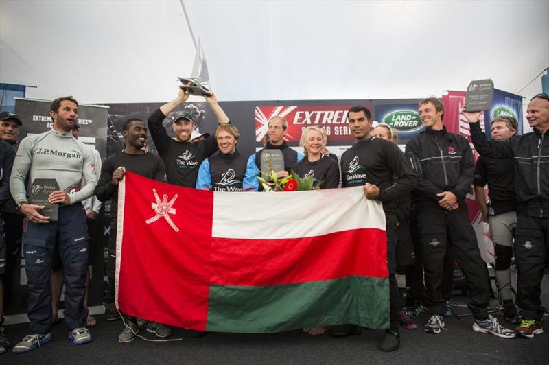 The Wave, Muscat were victorious in Extreme Sailing Series Act 5, Cardiff photo copyright Lloyd Images taken at  and featuring the Extreme 40 class