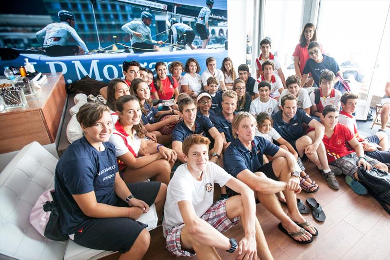J.P. Morgan 'Art of Success' - the team inspire local youth sailors on day 2 of Act 6, Istanbul photo copyright Lloyd Images taken at  and featuring the Extreme 40 class