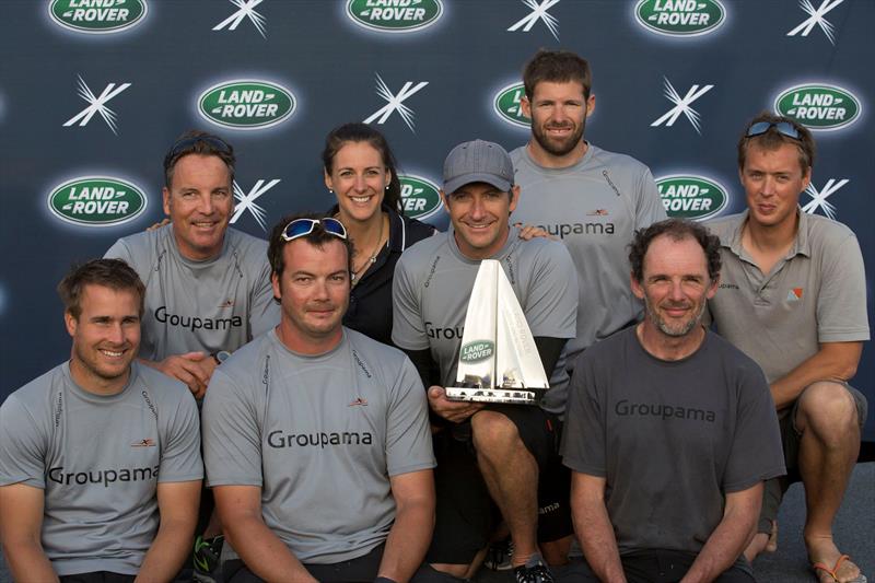 Groupama sailing team are awarded the Above and Beyond Award by Land Rover Global Brand Ambassador Hannah White at Act 6, Istanbul photo copyright Lloyd Images taken at  and featuring the Extreme 40 class