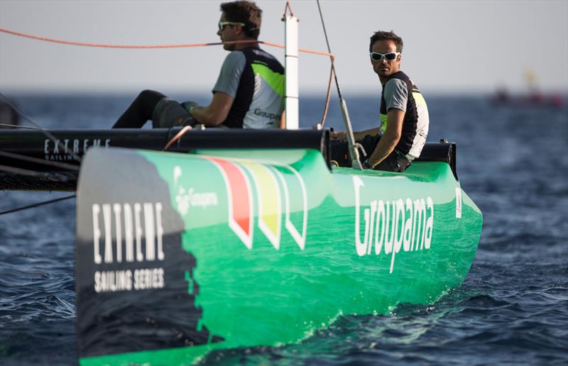 The French local team, Groupama sailing team excelled on their home waters on day 1 of Act 7, Nice photo copyright Lloyd Images taken at  and featuring the Extreme 40 class