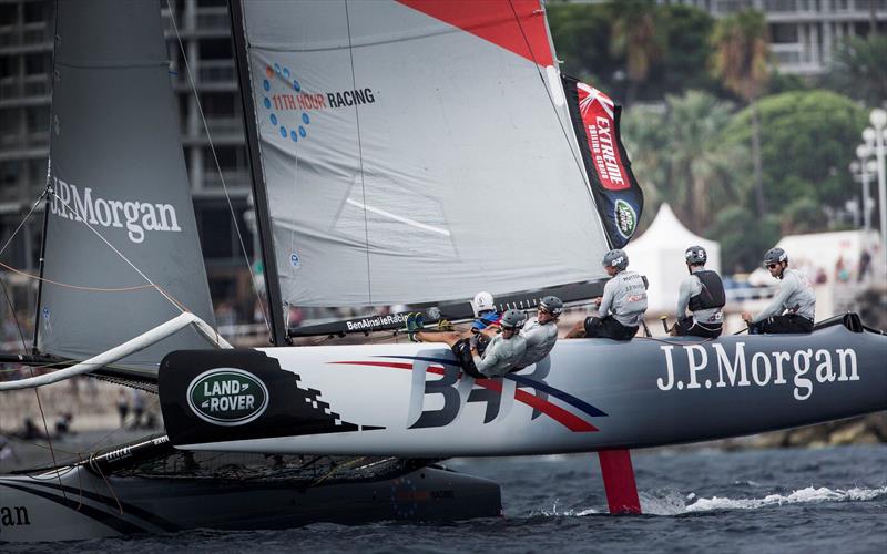 J.P. Morgan BAR took their second podium position of the 2014 season at Extreme Sailing Series Act 7, Nice photo copyright Lloyd Images taken at  and featuring the Extreme 40 class