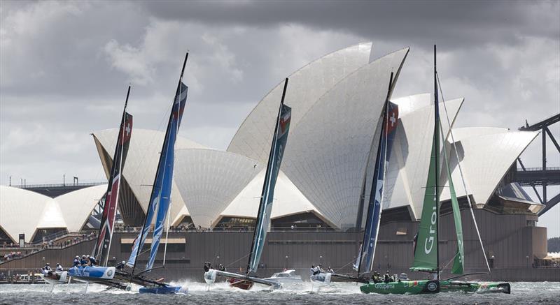 Extreme Sailing Series Act 8 day 2 in Sydney photo copyright Lloyd Images taken at  and featuring the Extreme 40 class