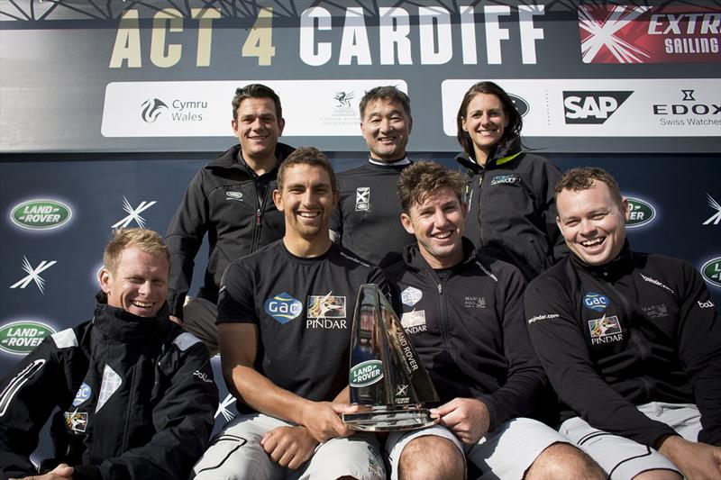 GAC Pindar win the Land Rover Above and Beyond Award in Extreme Sailing Series Act 4 Cardiff photo copyright Mark Lloyd / www.lloyd-images.com taken at  and featuring the Extreme 40 class