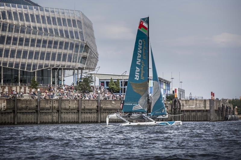 Day 2 of Extreme Sailing Series Act 5, Hamburg photo copyright Jesus Renedo taken at  and featuring the Extreme 40 class