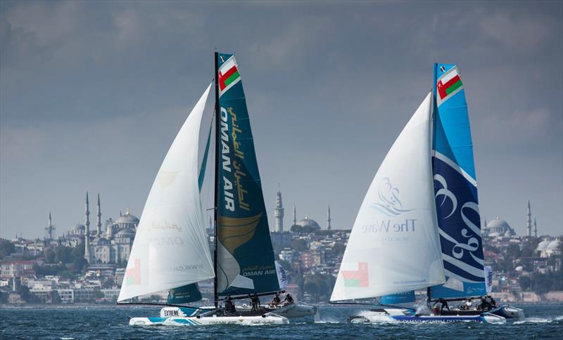 The Oman Sail teams The Wave, Muscat & Oman Air took first and second place respectively at Extreme Sailing Series Act 7, Istanbul photo copyright Lloyd Images taken at  and featuring the Extreme 40 class