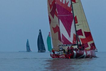 CAMPER with Emirates Team New Zealand and the rest of the Volvo Ocean Race fleet start leg 4 of the Volvo Ocean Race