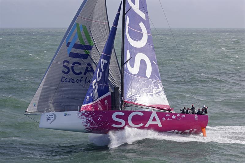 Team SCA sailing trials in the English Channel photo copyright Rick Tomlinson / www.rick-tomlinson.com taken at  and featuring the Volvo One-Design class