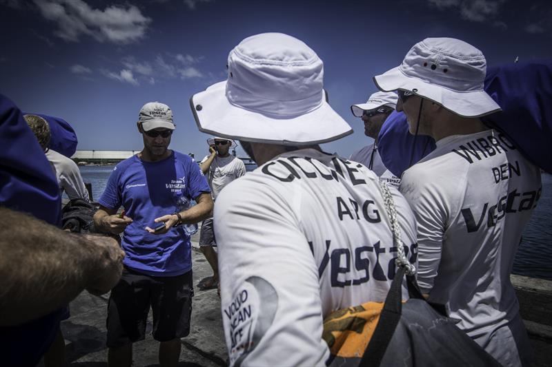The Team Vestas Wind crew arrive in Mauritus photo copyright Marc Bow / Volvo Ocean Race taken at  and featuring the Volvo One-Design class