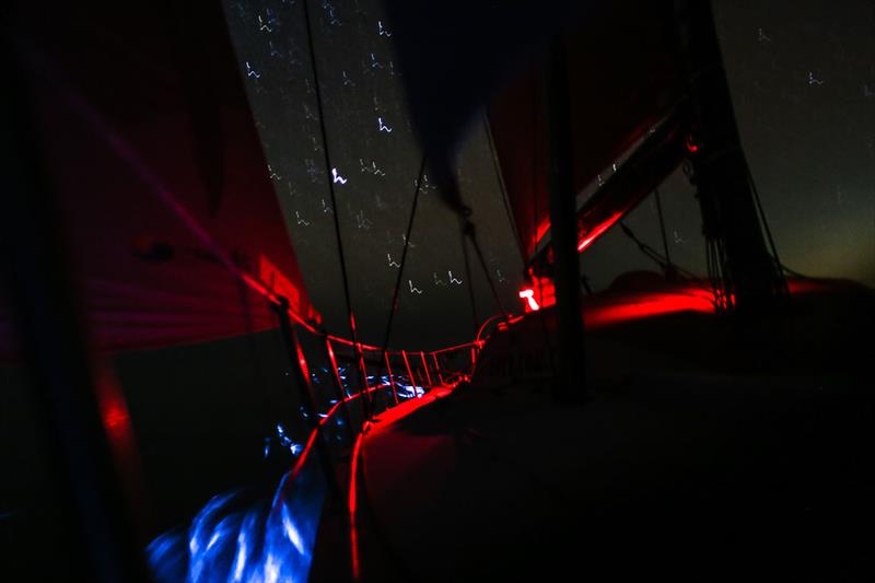 Leg 2, Day 22 - a bright night onboard Dongfeng Race Team - photo © Yann Riou / Dongfeng Race Team