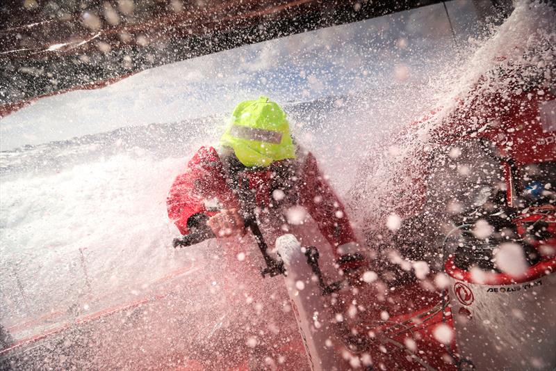 Strong winds in the South Pacific during Volvo Ocean Race Leg 5 photo copyright Yann Riou / Dongfeng Race Team / Volvo Ocean Race taken at  and featuring the Volvo One-Design class