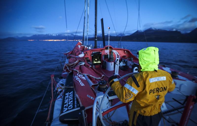 Dongfeng Race Team motor to the finish of Volvo Ocean Race Leg 5 - photo © Yann Riou/Dongfeng Race Team / Volvo Ocean Race