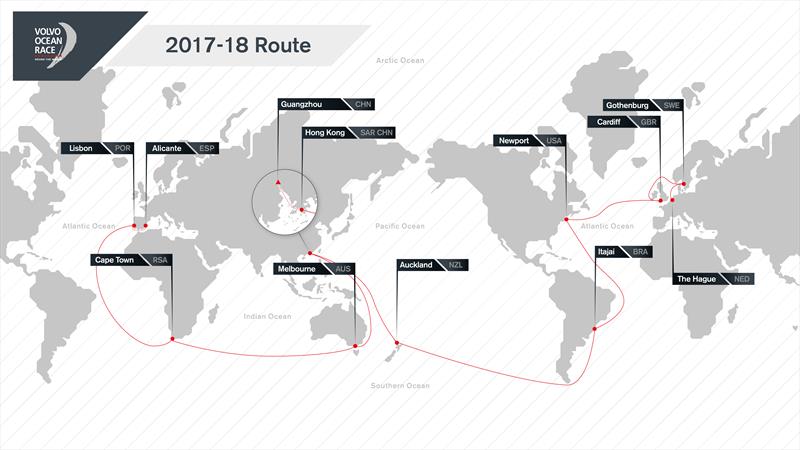 Volvo Ocean Race 2017-18 route photo copyright Volvo Ocean Race taken at  and featuring the Volvo One-Design class