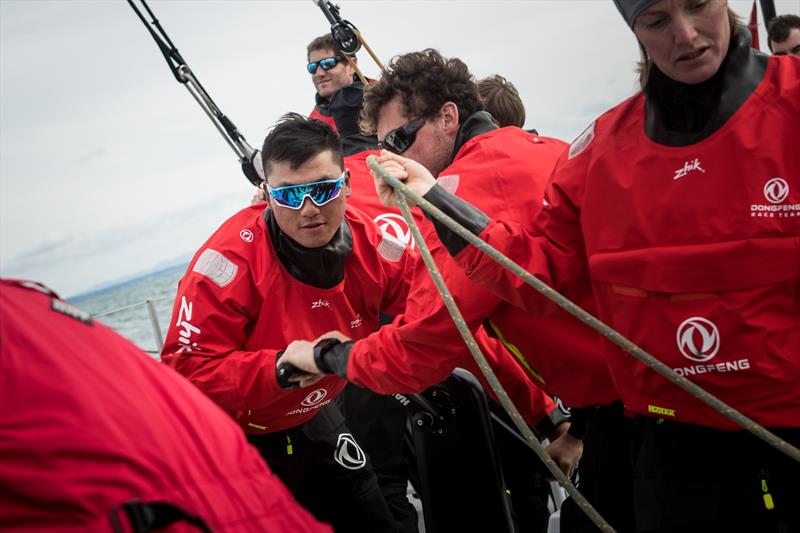 Dongfeng Race Team start training in race mode after completion of their boat refit photo copyright Eloi Stichelbaut / Dongfeng Race Team taken at  and featuring the Volvo One-Design class