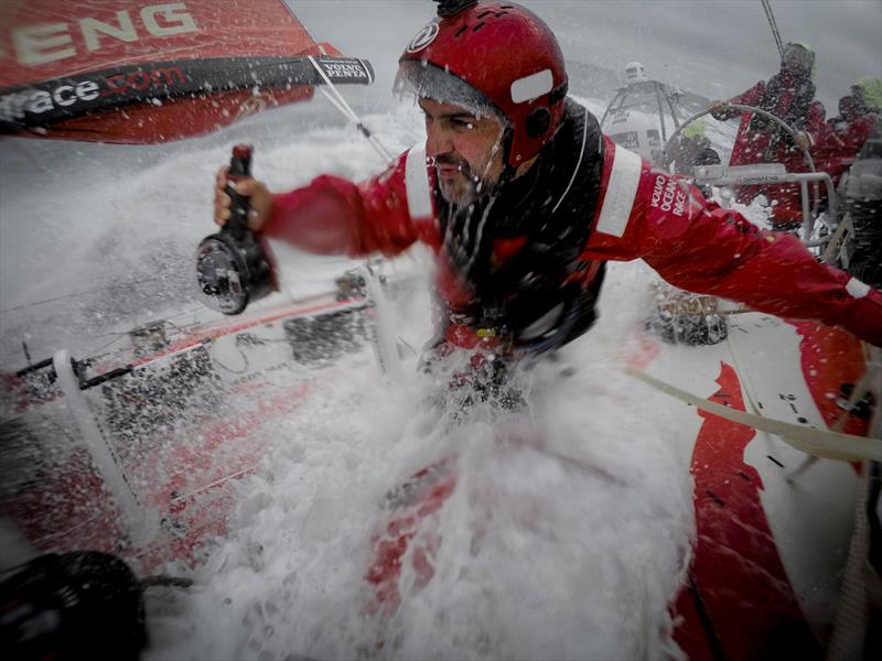Harsh conditions onboard Dongfeng Race Team photo copyright Yann Riou / Dongfeng Race Team / Volvo Ocean Race taken at  and featuring the Volvo One-Design class