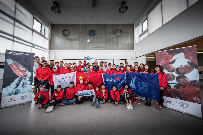 Young Chinese sailors meet their sailing idols on board Dongfeng photo copyright Dongfeng Race Team taken at  and featuring the Volvo One-Design class