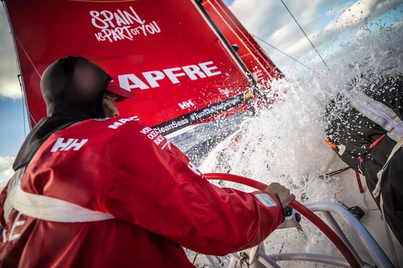 A wild beginning to Volvo Ocean Race Leg 2: Lisbon to Cape Town photo copyright Ugo Fonolla / Volvo Ocean Race taken at  and featuring the Volvo One-Design class
