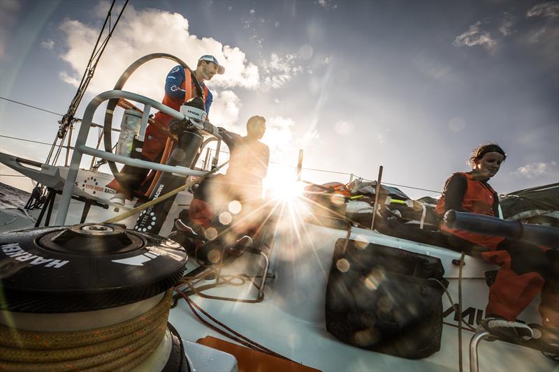 On board Vestas 11th Hour during Volvo Ocean Race leg 2 - photo © Martin Keruzore / Volvo Ocean Race