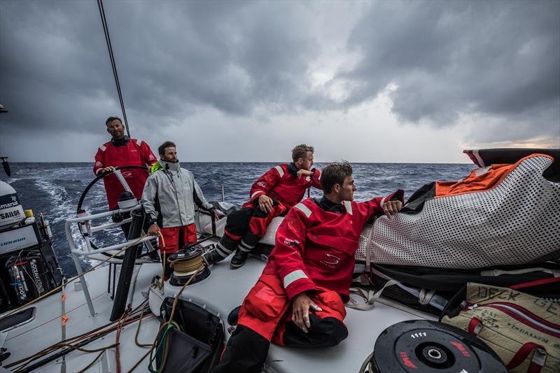 Still a long way to go on board Sun Hung Kai / Scallywag during Volvo Ocean Race leg 2 photo copyright Konrad Frost / Volvo Ocean Race taken at  and featuring the Volvo One-Design class