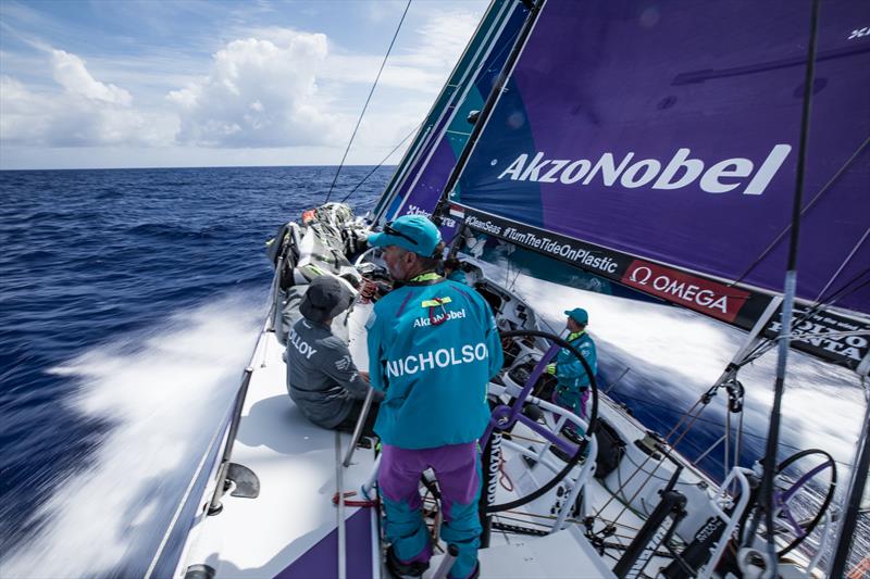 On board AkzoNobel during Volvo Ocean Race leg 2 photo copyright James Blake / Volvo Ocean Race taken at  and featuring the Volvo One-Design class