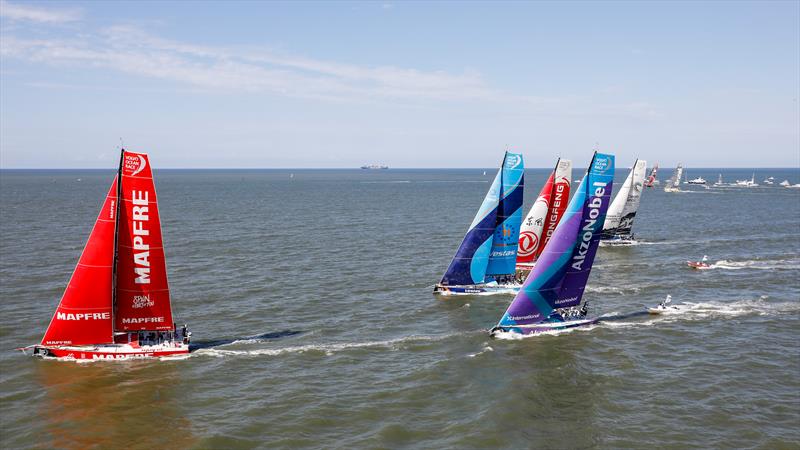 Volvo Ocean Race Leg 8 from Itajaí to Newport starts photo copyright Ainhoa Sanchez / Volvo Ocean Race taken at  and featuring the Volvo One-Design class