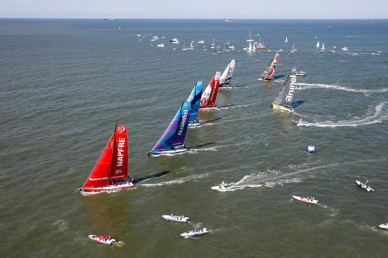 Volvo Ocean Race Leg 8 from Itajaí to Newport starts photo copyright Ainhoa Sanchez / Volvo Ocean Race taken at  and featuring the Volvo One-Design class