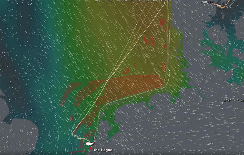 Dongfeng Race Team's inshore route on the right to secure the Volvo Ocean Race 2017-18 trophy photo copyright Volvo Ocean Race taken at  and featuring the Volvo One-Design class
