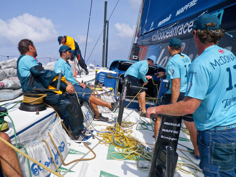 Team Telefonica during leg 3 of the Volvo Ocean Race