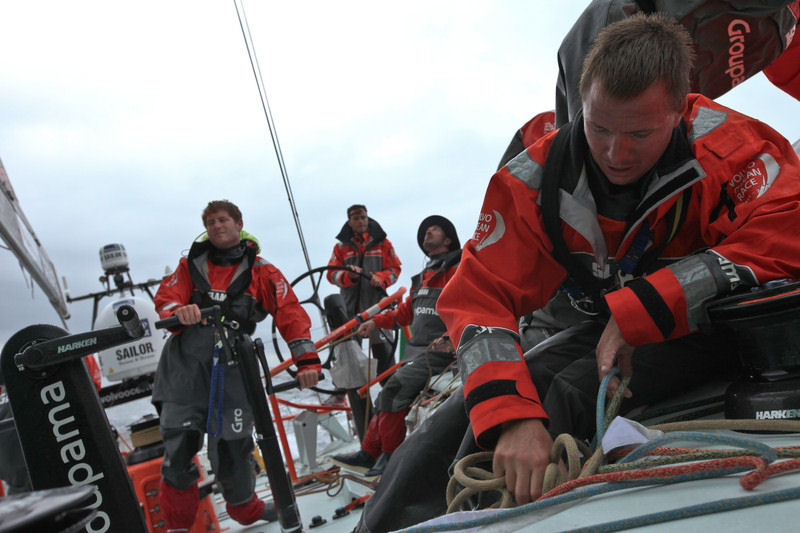 Groupama 4 lead leg 4 of the Volvo Ocean Race