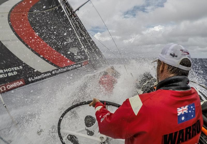 Volvo Ocean Race Leg 4, Melbourne to Hong Kong, day 13 Big speeds and lots of water over the deck on board Sun Hung Kai / Scallywag photo copyright Konrad Frost / Volvo Ocean Race taken at  and featuring the Volvo One-Design class