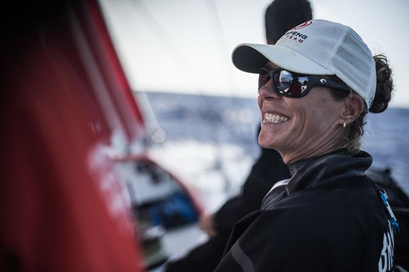 Leg 4, Melbourne to Hong Kong, day 14 on board Dongfeng. Sailing downwind into the trades winds heading to Hong Kong photo copyright Martin Keruzore / Volvo Ocean Race taken at  and featuring the Volvo One-Design class